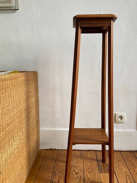 Antique wooden high stool (pedestal table) (1910-1930)
