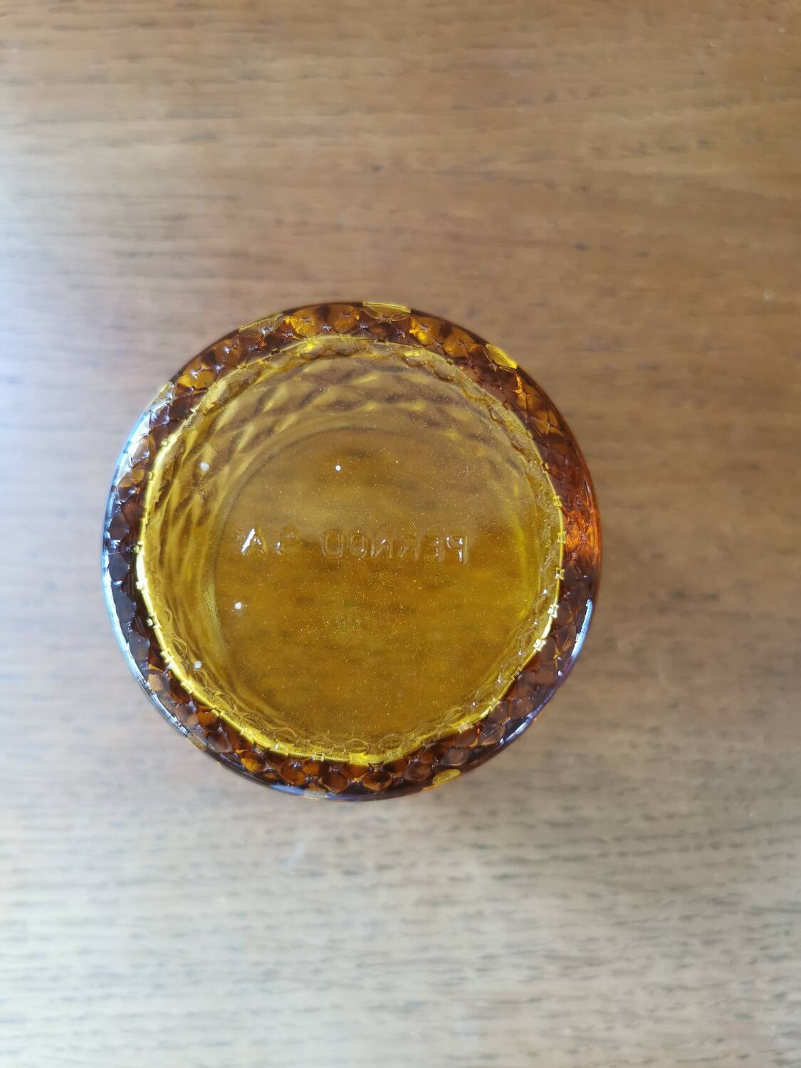 Set of 8 vintage whiskey glasses yellow glass