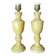Pair Portuguese Classical Urn-Shaped Alabaster table lamps