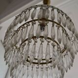 Vintage chandelier entirely made of crystal