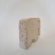 Three elephant statuettes travertine paperweight - Fratelli Mannelli made in Italy - vintage