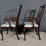 Paire de Fauteuils Chippendale en Acajou, Angleterre – Début XXe