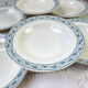 6 deep plates in Boulenger blue ironstone “Champigny”