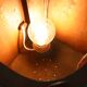 Large Vintage Ship's Lamp Red Copper Fresnel Lens 49cm