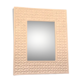 White mirror with carved flowers