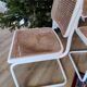 Chaise Cesca B32 Marcel Breuer blanche (assise à refaire)