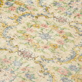 Oriental handmade rustic 1970s beige carpet 161 cm x 267 cm