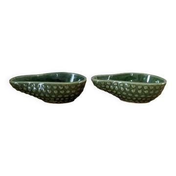 Two avocado ramekins