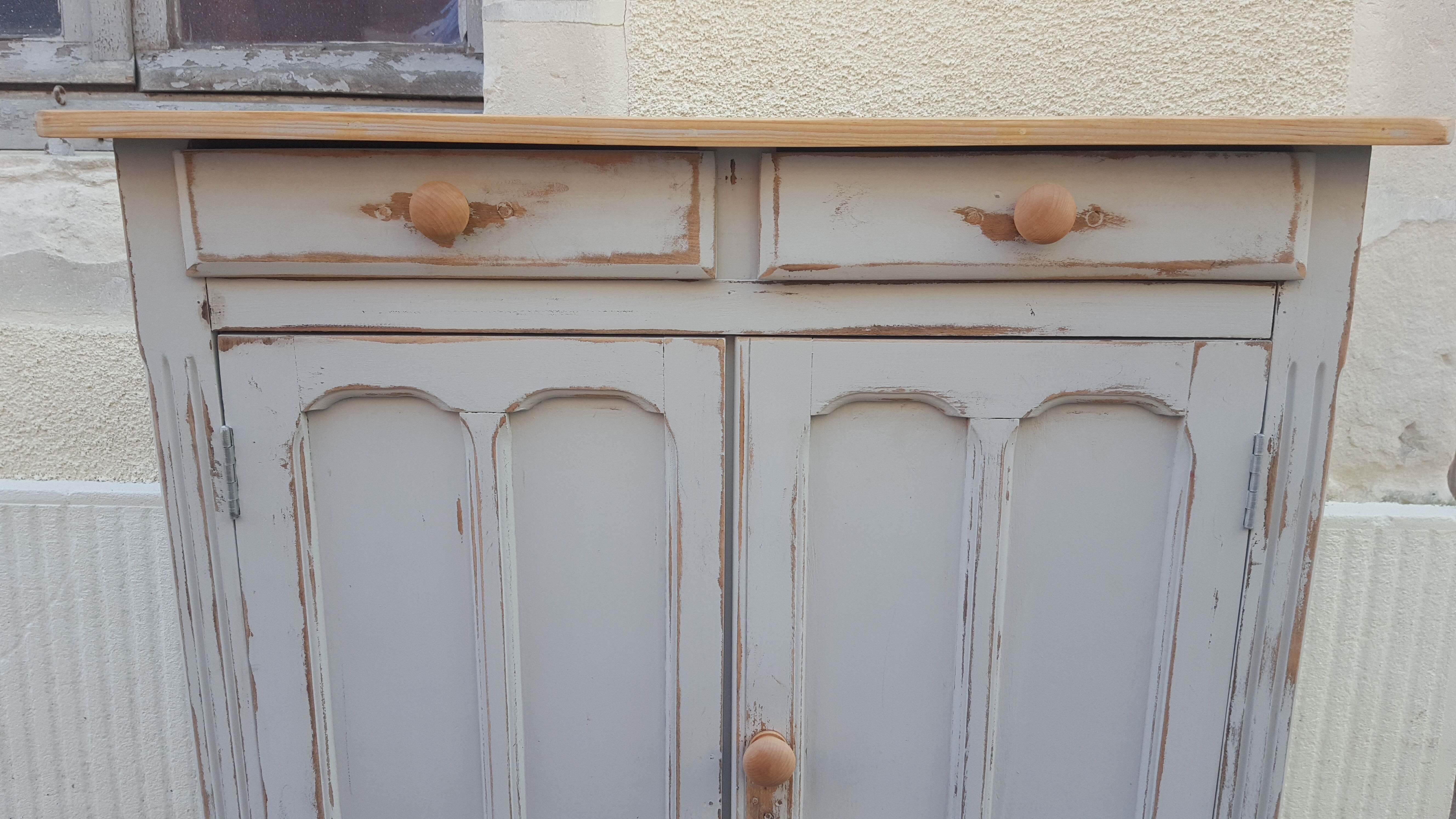 Parisian buffet patina blue grey