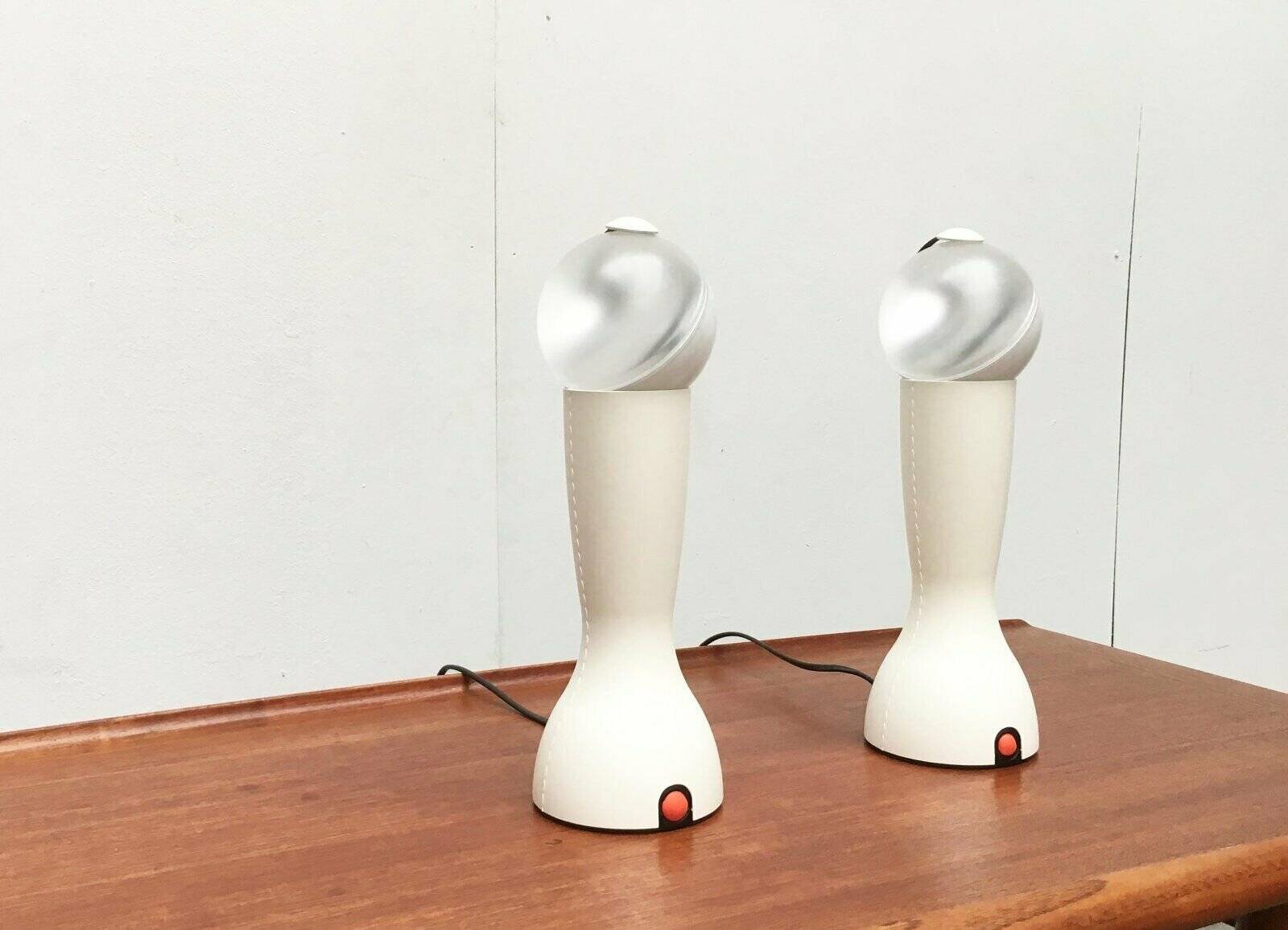 Gilda table lamps, Italian postmodern model by Silvia Capponi for Artemide, 1990s, set of 2.