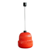 Lampe suspendue vintage en verre tchécoslovaque par Osvětlovací Sklo, 1970