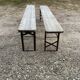 Pair of foldable benches guinguette style