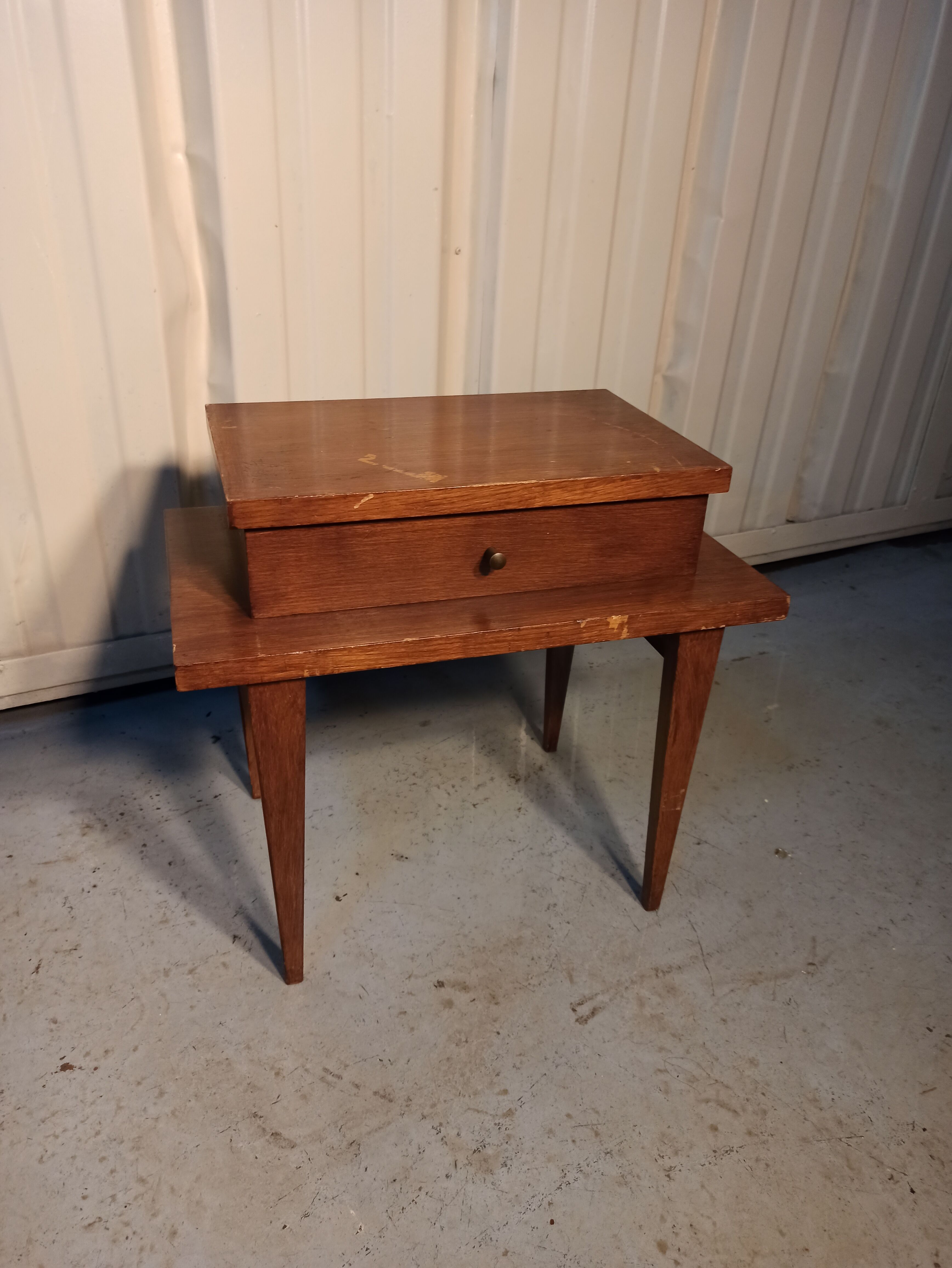 Bedside table, with a drawer. 50s-60s