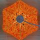 70s pendant light in orange Perspex