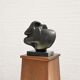 Sculpture abstraite en terre cuite noire, années 1960