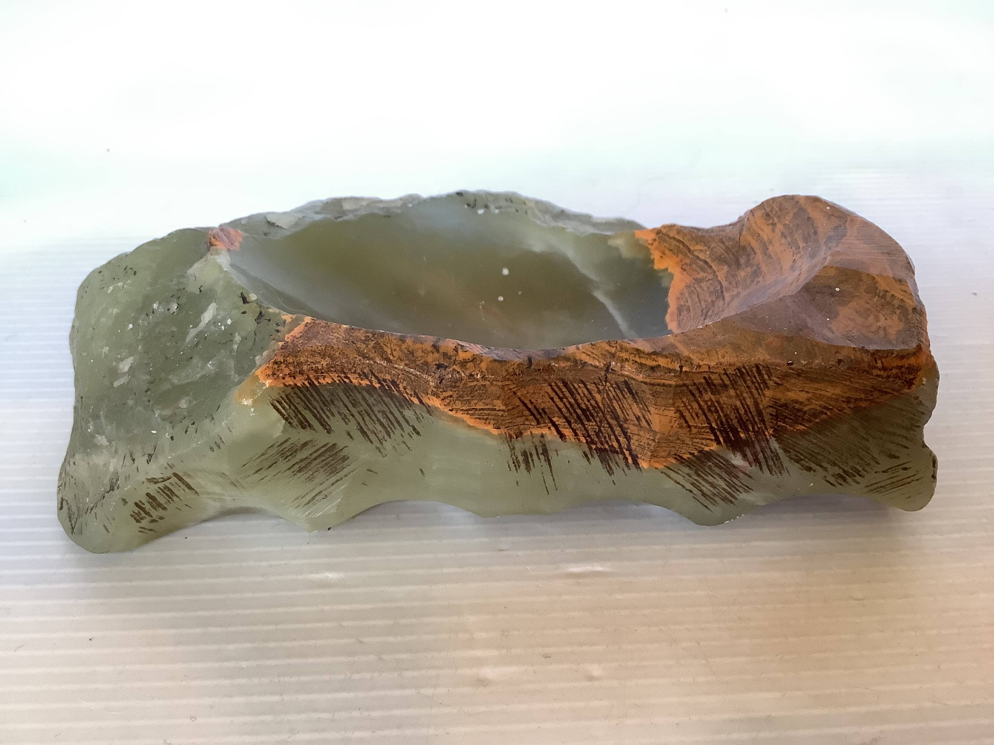 Green onyx ashtray tray