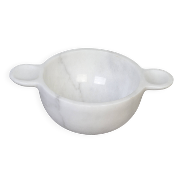 Gabriella – Bol en marbre blanc naturel avec poignées | L 32 cm L 20 cm H 10 cm
