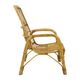 Italian rattan armchair, French Riviera style; Bohemian style side table