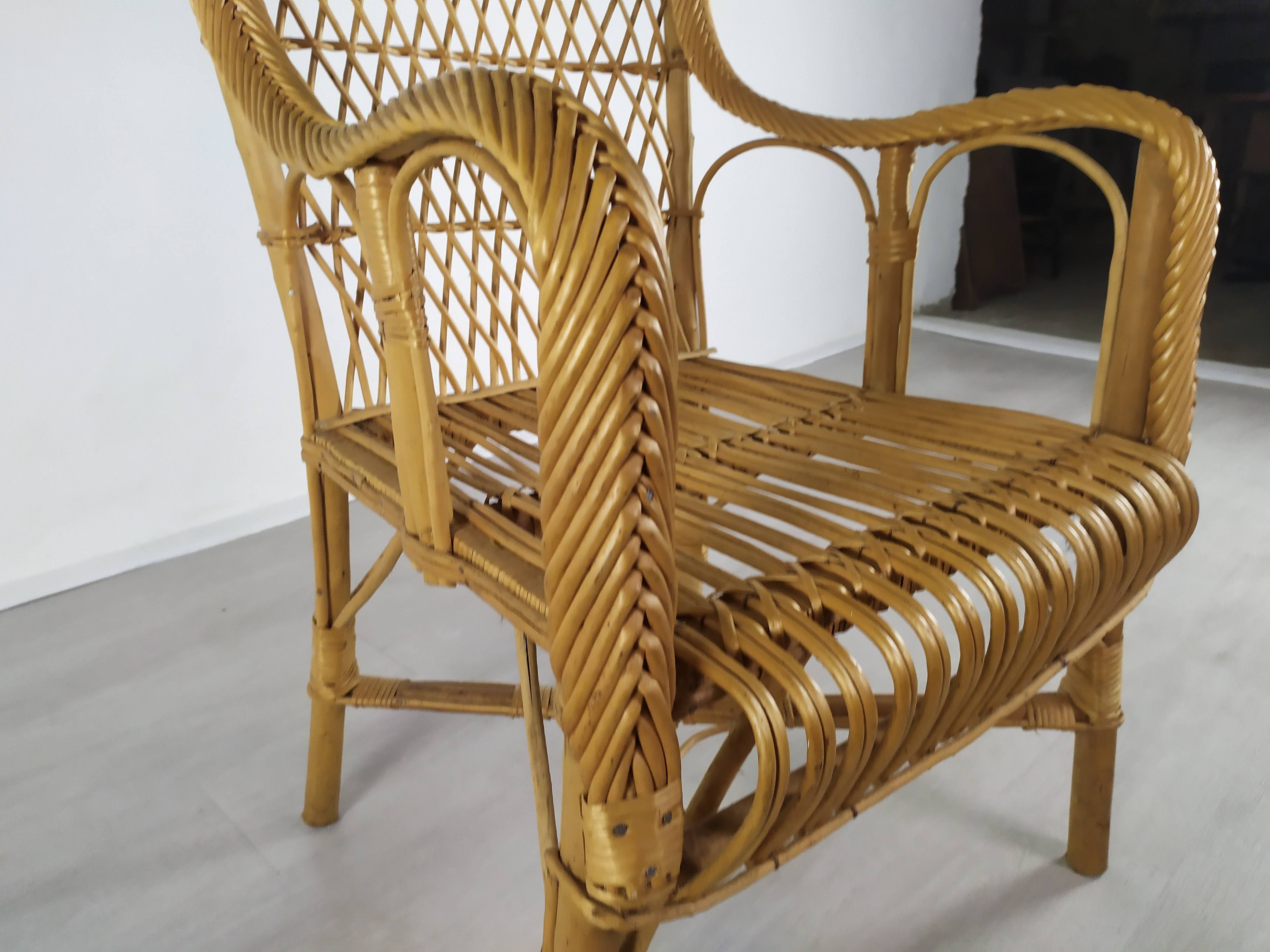 Rattan armchair