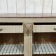 Art Deco sideboard in walnut, oak and marble top.
