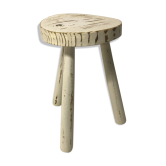 Tabouret trépied blanc