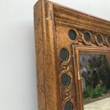 Rectangular mirror in gilded wood