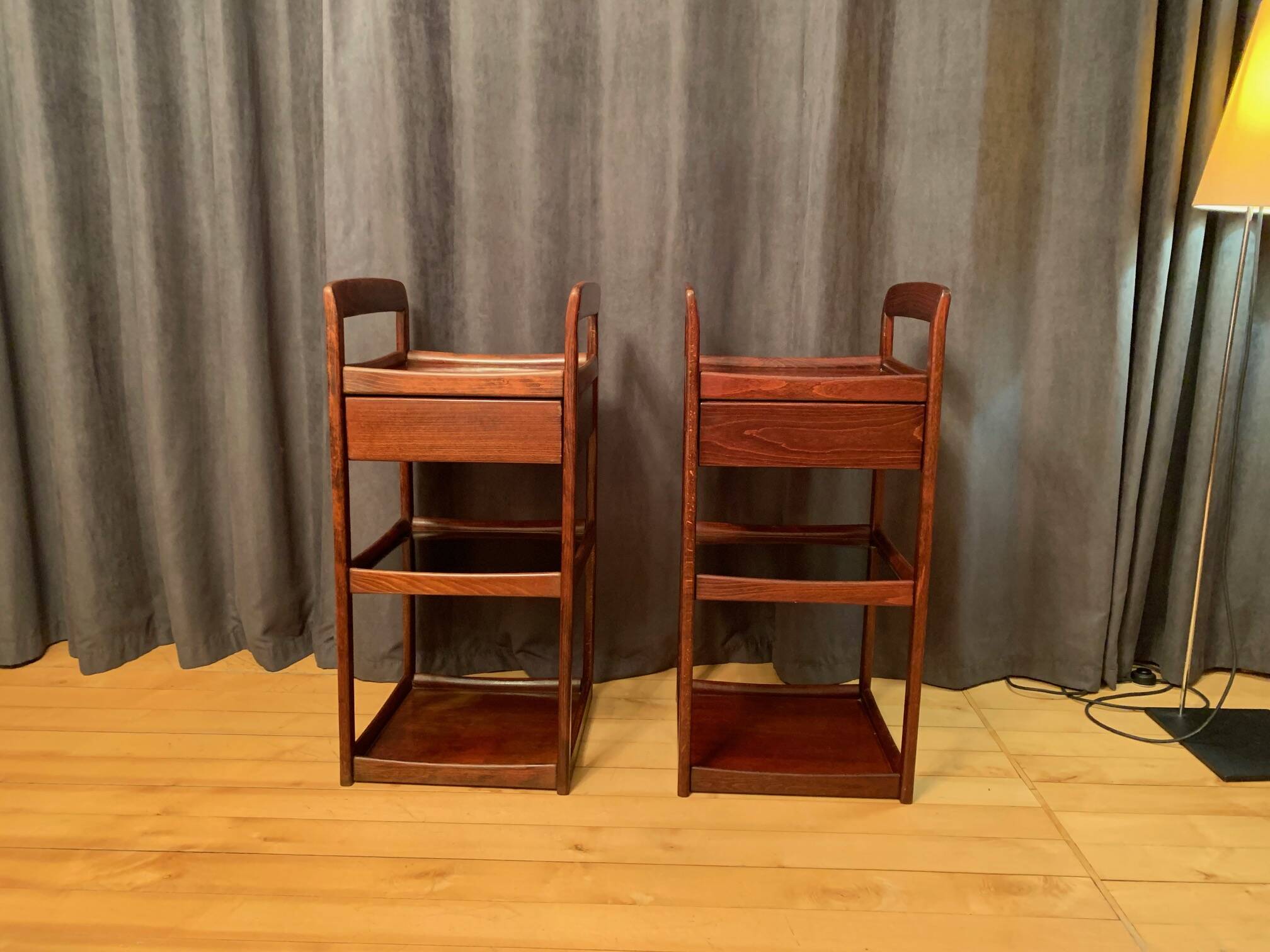 A pair of shelves and cabinets, 1970s