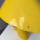 Large yellow table lamp, aluminium and iron, unique piece, custom-made, France, 1950s