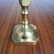 Duo of brass candle holders
