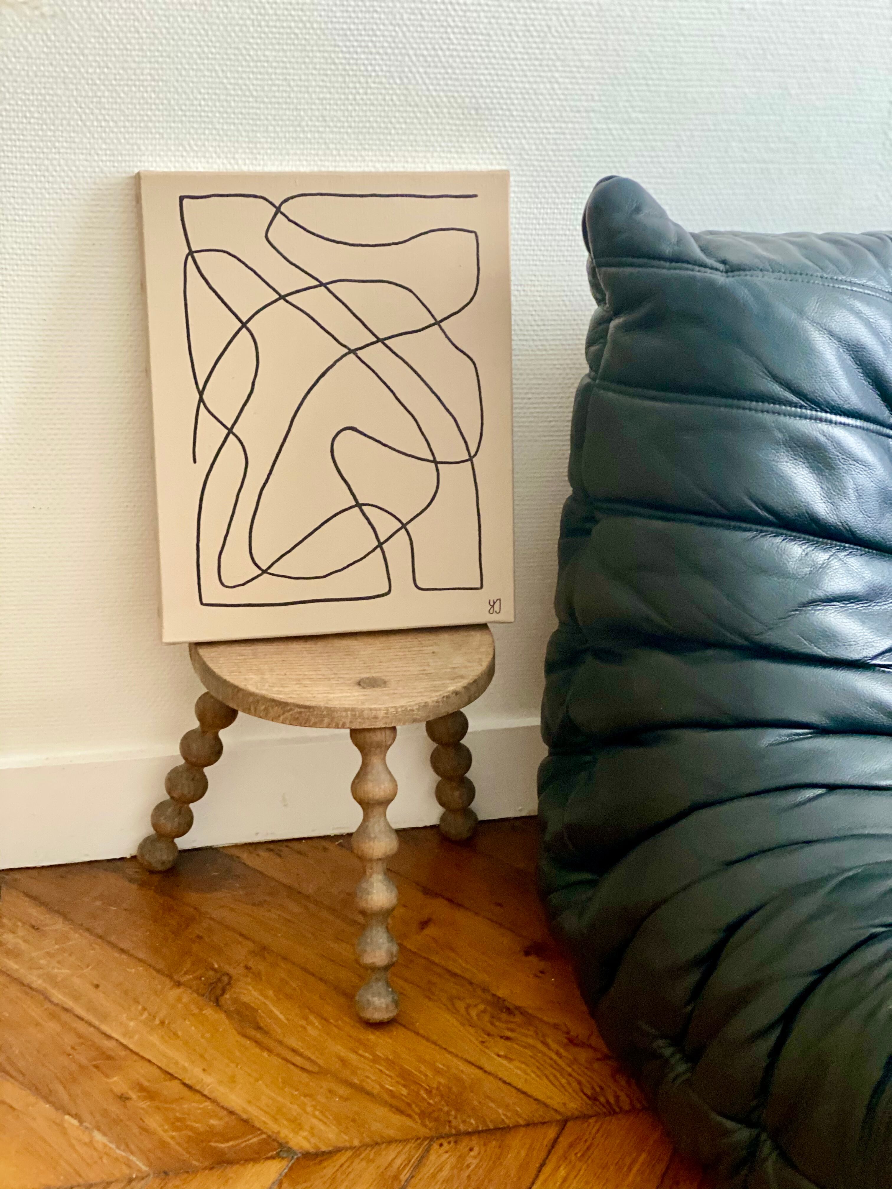 Minimalist abstract modern art painting