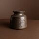 Rudi Stahl Studio Dark Brown Fireclay Stoneware Vase - Organic Mid-Century Ceramic Art, 1960s