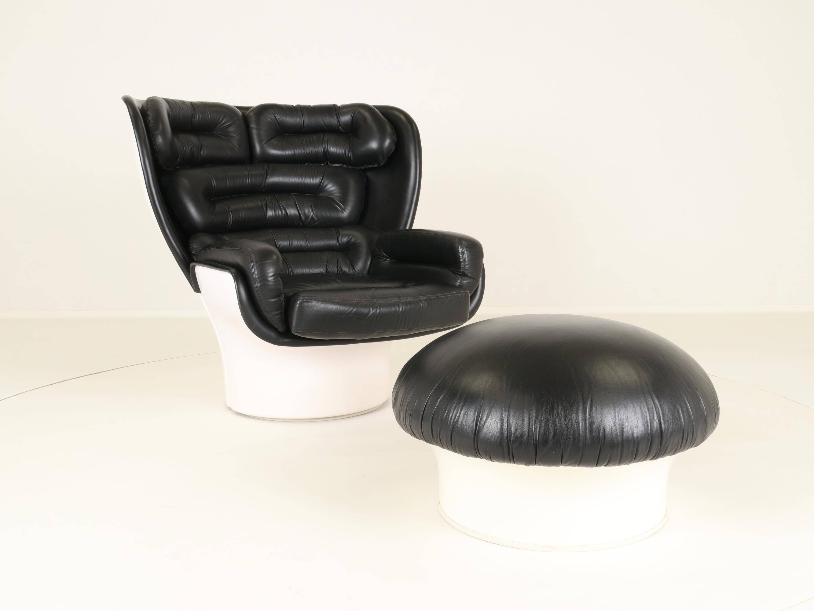 Elda Chair and Ottoman by Joe Colombo for Comfort, Italy, 1970s