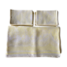 Nappe damassé jaune 12 serviettes