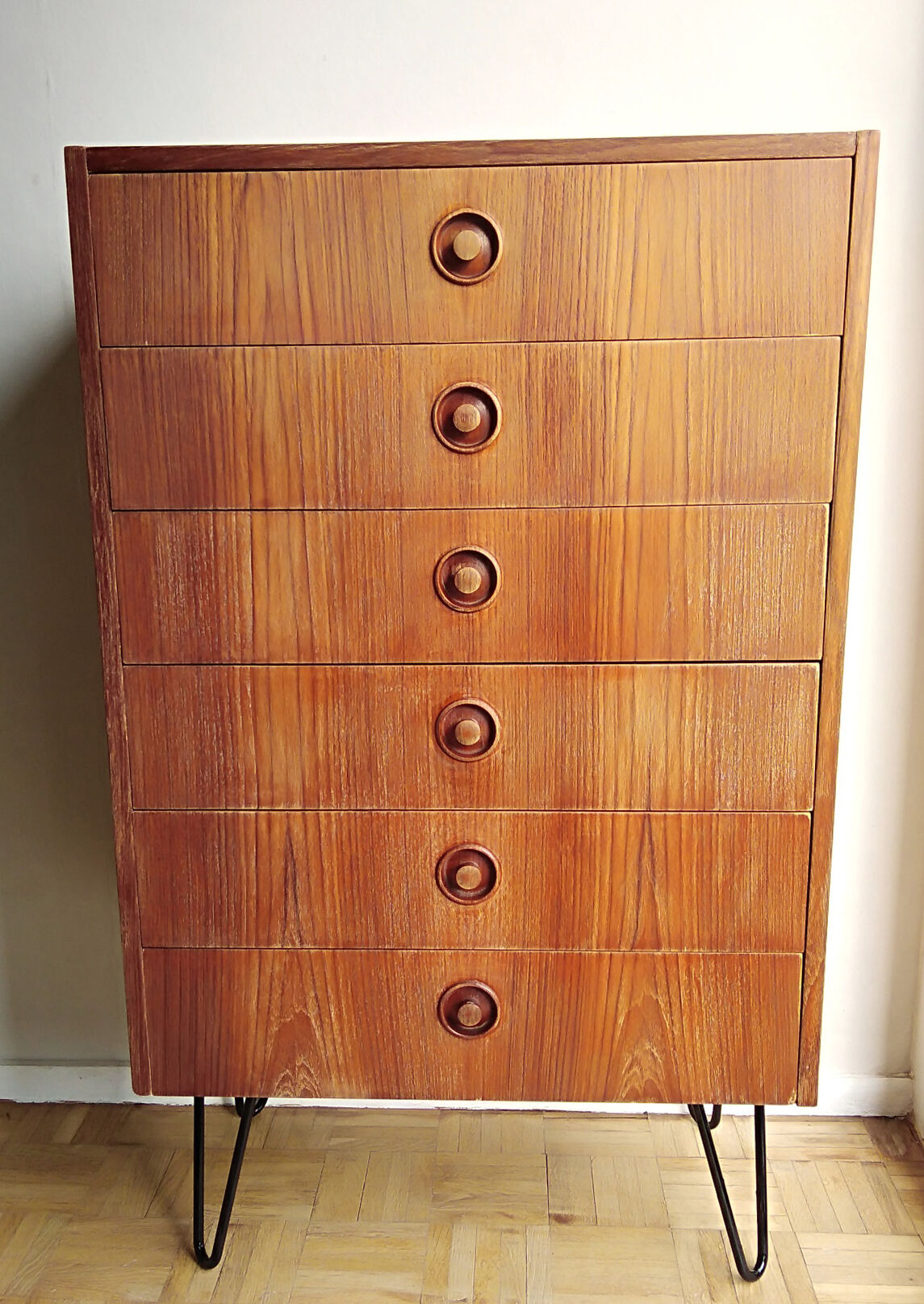 Commode haute à 6 tiroirs 1960/70