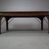 Indonesian hand-carved Teak dining Table