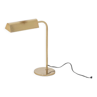 Lampe de bibliothèque en laiton doré, années 1970