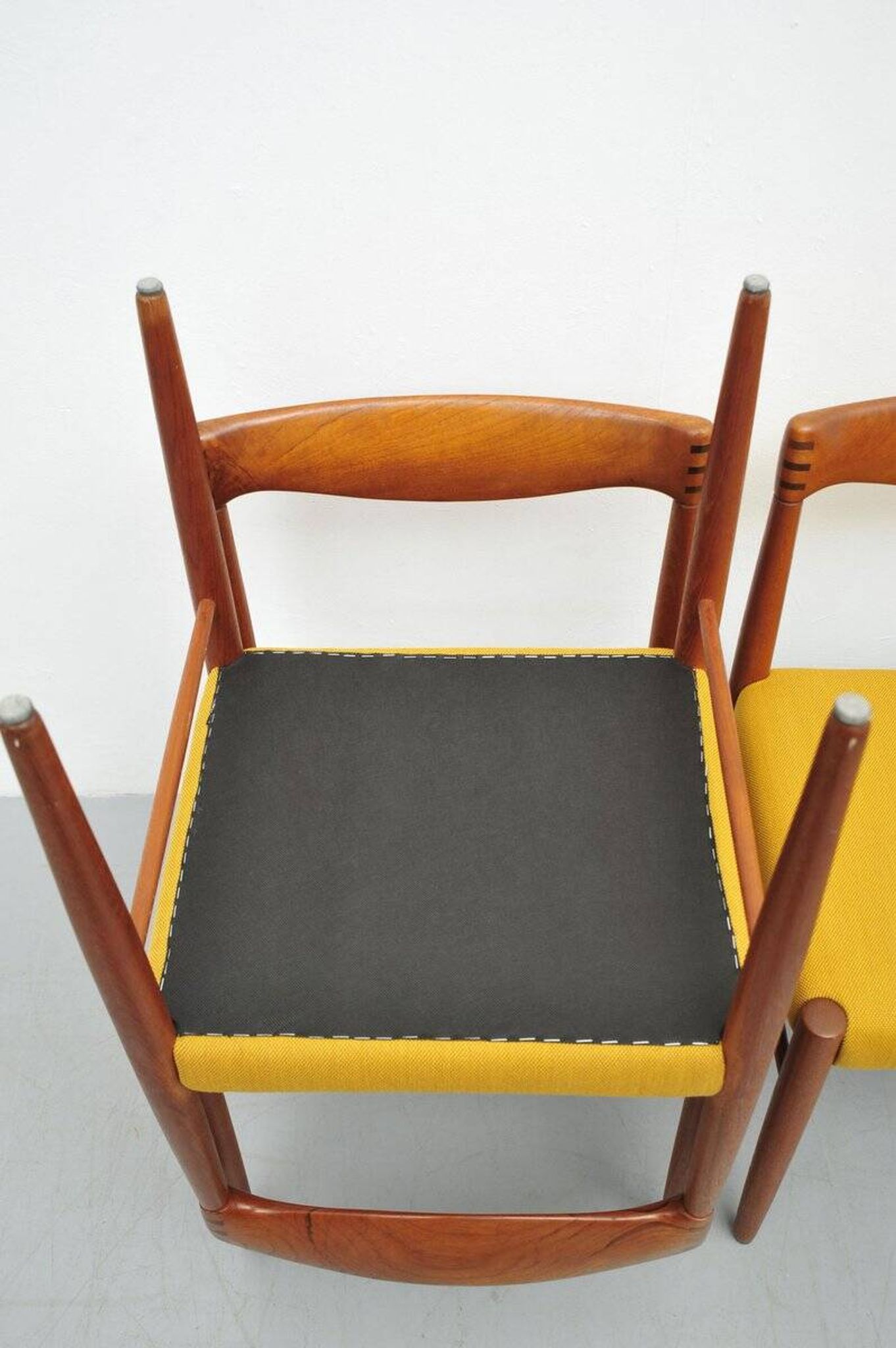 Danish vintage teak dining chairs by HW Klein for Bramin, set of 4