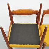 Danish vintage teak dining chairs by HW Klein for Bramin, set of 4