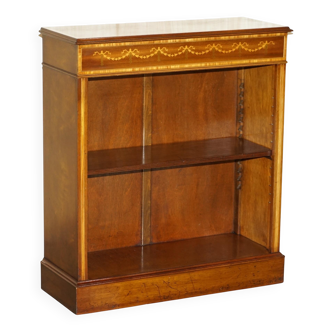 Low open library in Sheraton Revival style in elm and walnut.