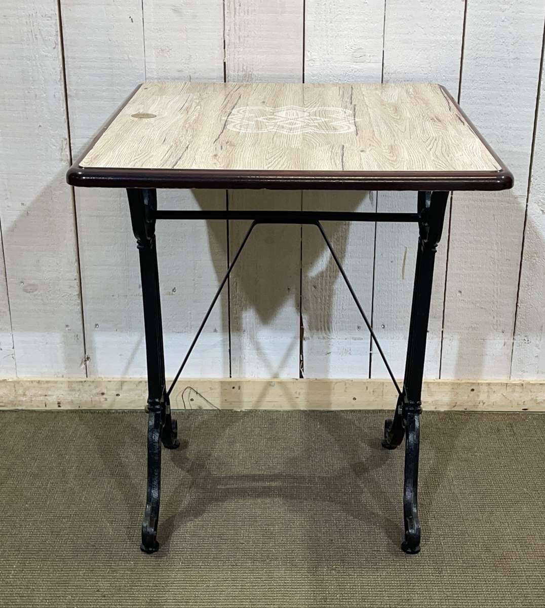 Bistro table with cast iron base - modern design