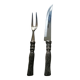 Service to cut silver-plated metal cartisane