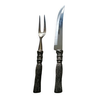 Service to cut silver-plated metal cartisane