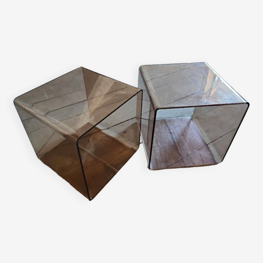 Cube plexiglas / style Michel Dumas