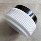 Round vintage ribbed glass ceiling lamp