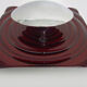 Paul Neuhaus wall lamp in red glass and chrome reflector