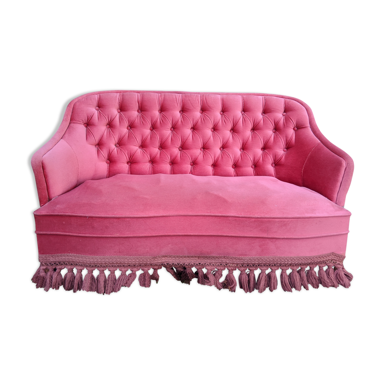 Two-seat pink toad sofa