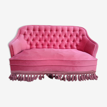 Two-seat pink toad sofa