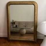 Old mirror louis Philippe gilded carved fireplace