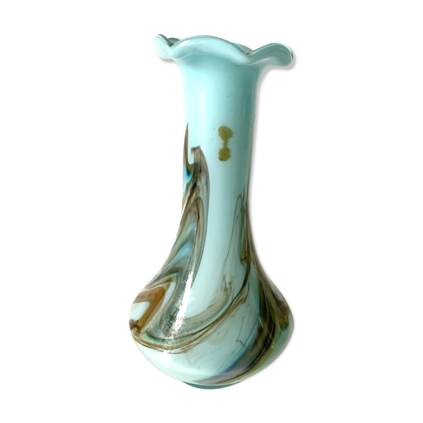 Blue opaline vase