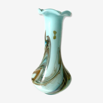 Blue opaline vase